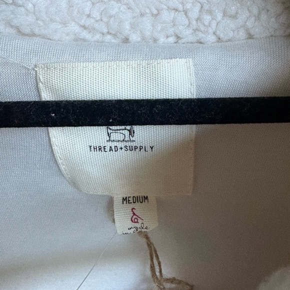 Thread & Supply Cream and chocolate Brown Sherpa Vest - Picture 3 of 5